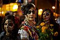 Dia de los Muertos Celebration in Mission District of San Francisco, CA