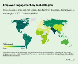 Employee Engagement, by Global Region