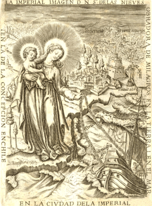 Engraving of La Imperial by Alonso de Ovalle