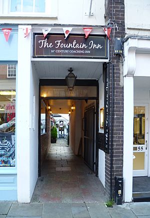 Entrance to the Fountain Inn from Westgate Street