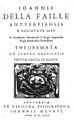 Faille, Jean Charles de la – Theoremata de centro gravitatis partium circulis et ellipsis, 1632 – BEIC 177030