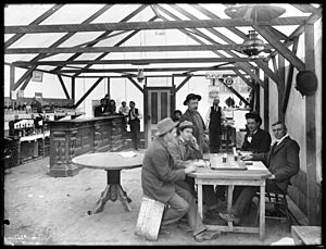Inside the Yellow Aster Saloon, Randsburg, California, ca.1900 (CHS-1798)