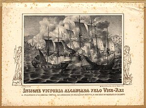 Insigne vitória alcançada pelo Vice-Rei D. Francisco de Almeida contra as armadas do Sultão do Egito, e dos Reis de Cambaia e Calecute.jpg