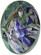 Jacques Villon, 1912, Girl at the Piano, oil on canvas, 129.2 x 96.4 cm, Museum of Modern Art, New York..