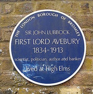 John Lubbock blue plaque at High Elms