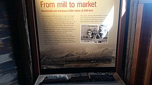 Kennecott Mines National Historic Landmark historical marker for the CR&NW