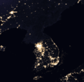 Korea at night