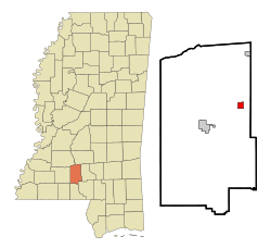 Location of Silver Creek, Mississippi