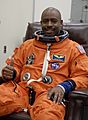 Leland Melvin during Suit-up preparations