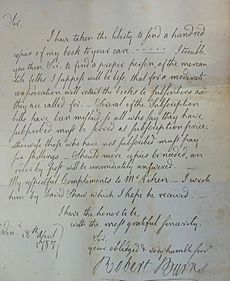 Letter to John Ballantine from Robert Burns. 18 April 1787