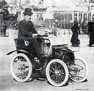 Louis Renault with his first car
