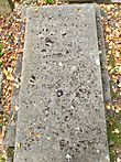 Close-up photograph of Louisa Cooke's gravestone inscription