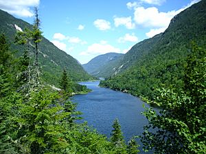 Malbaie River in Hautes-Gorges-de-la-Rivière-Malbaie National Park, Quebec, Canada