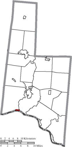 Location of Higginsport in Brown County