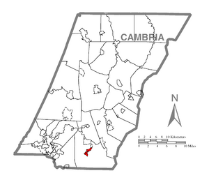 Location within Cambria County