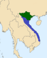 Map of Southern and Northern Dynasties of Vietnam