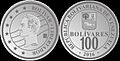 Moneda de cien bolívares anverso y reverso año 2016