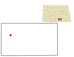 Location of Napoleon, North Dakota