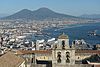 Naples from the Castello Sant Elmo with Abbazia San Martino the port and the Vesuv.jpg