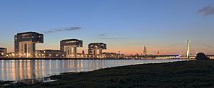 Panorama of the Rhine in Cologne