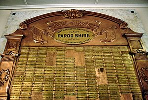 Paroo Shire Honour Board (1997) - closeup