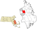Plymouth County Massachusetts incorporated and unincorporated areas East Bridgewater highlighted