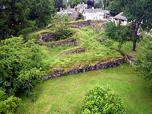 Pole aerial photo of The Royal Castle of Kindrochit in Mar