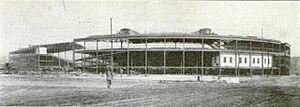 Relocation of Cubs Park grandstand 1922-23