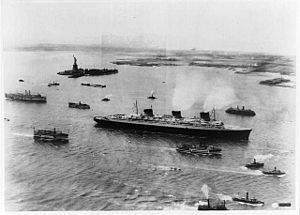 SS Normandie Maiden Voyage NY arrival