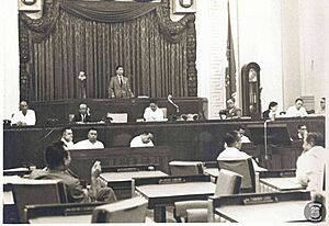 Senate President Ferdinand E. Marcos at Senate Session Hall