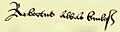 Signature of Robert Reid Abbot of Kinloss