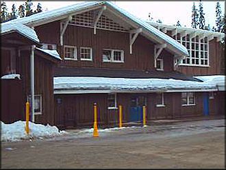 The historic Badger Pass Ski Lodge