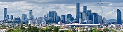 Skylines of Brisbane CBD in June 2019 seen from Paddington, Queensland (cut).jpg