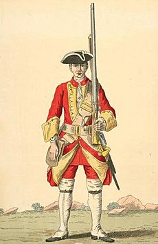 Soldier of 10th regiment 1742