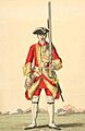 Soldier of 10th regiment 1742
