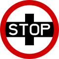 Stop sign in Zimbabwe