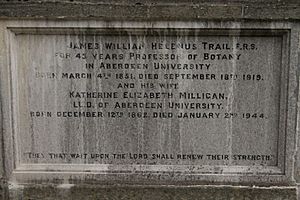 The grave of J W H Trail, churchyard of St Machar's Cathedral