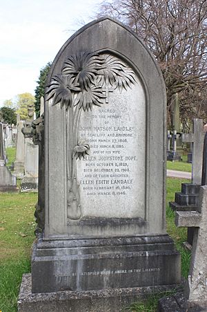 The grave of John Watson Laidlay, Dean Cemetery, Edinburgh