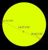 Transit of Mercury May 9 2016 path across sun.png