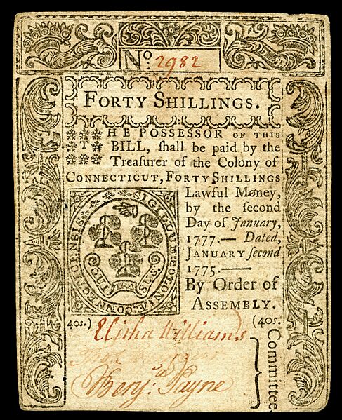 US-Colonial (CT-178)-Connecticut -2 Jan 1775 OBV
