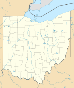Location of Buckeye Lake reservoir in Ohio, USA.