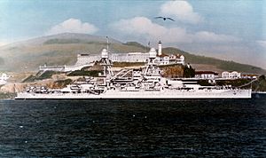 USS Oklahoma (BB-37) passing Alcatraz in the 1930s