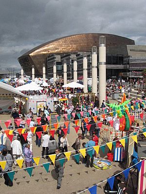 Wales Millennium Centre and Harbour Festival, Cardiff Bay - geograph.org.uk - 2039375