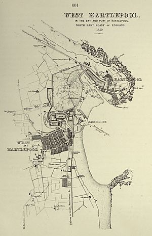 West Hartlepool dock map