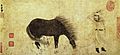 Zhao Mengfu 1254 1322 A l'unisson (Tiaoliang tu) Peinture, encre sur papier feuille d'album 22,7x49cm
