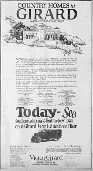 "Country Homes in Girard" Los Angeles Evening Express, November 17, 1923