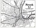 1920 map Newark, New Jersey Automobile Blue Book