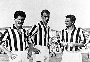 1957–58 Juventus FC - Sívori, Charles and Boniperti