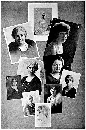 A Few of the Eminent Women of California, Mariana Bertola, Carrie Jacobs-Bond, May Showler Groves, Minna McGauley, Maud Wilde, Jeanette Lawrence, Miriam Van Waters, David Starr Jordan, Annie Florence Brown, Gertrude Atherton