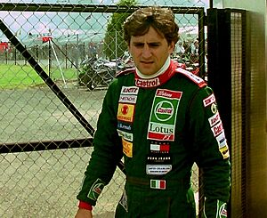 Alessandro Zanardi in the paddock before the 1993 British Grand Prix (32844048884) (cropped)